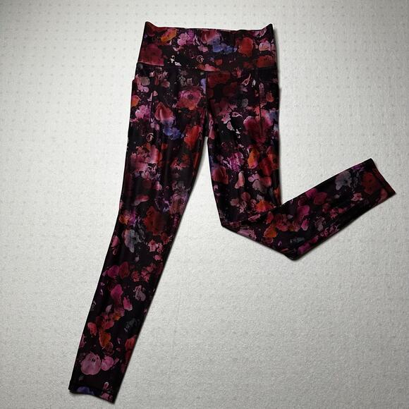 Athleta Pants - Athleta Salutation Stash Floral Leggings Medium High Rise Pockets